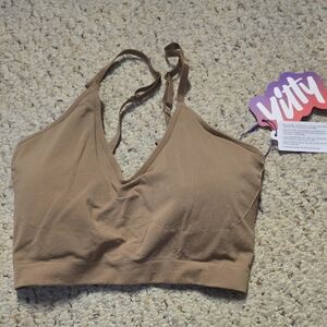 Yitty Nearly Naked Shaping Longline Bra Tan NWT M/L